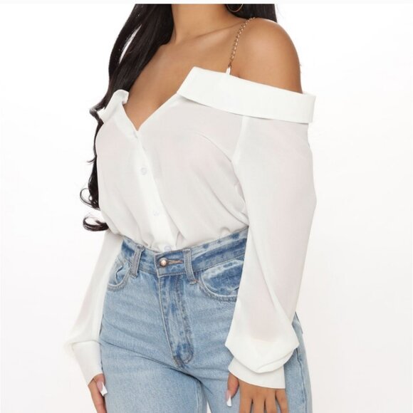 Long sleeve chiffon top - Picture 3 of 4